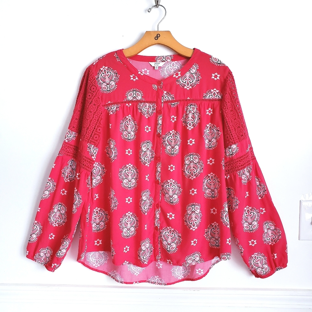 Crown & Ivy Peasant Top